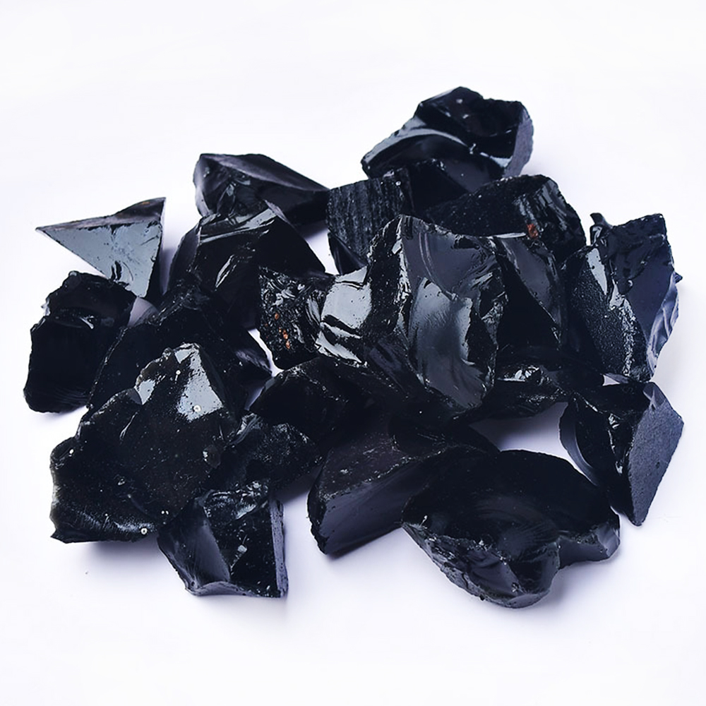 Natural Black Obsidian Raw Sto - Fish Tank Gravel 评论和价格