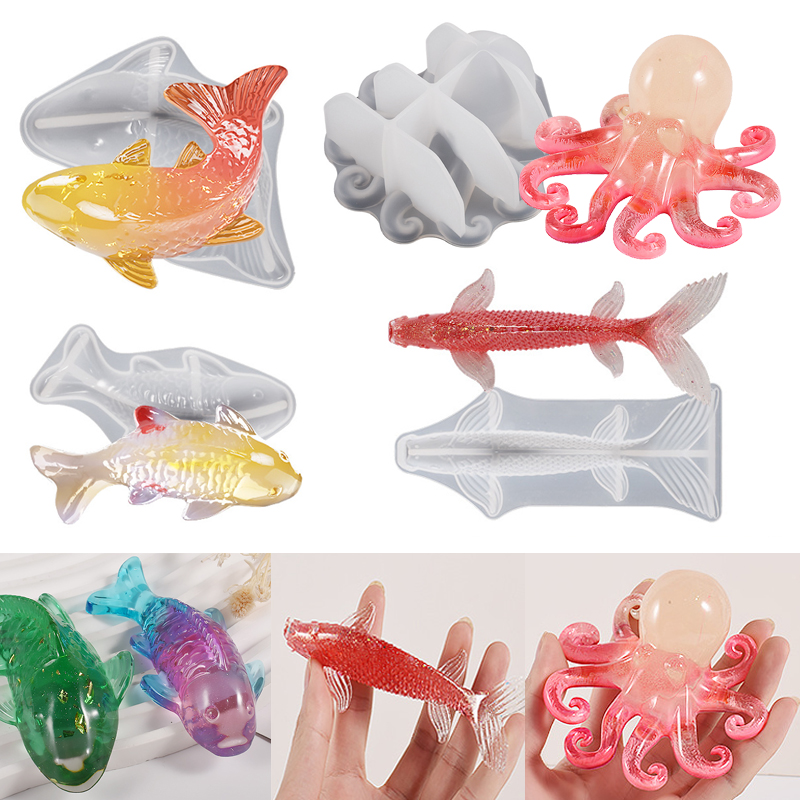 3D Koi Fish Shaped Epoxy Resin - Fish Aquarium Home 评论和价格