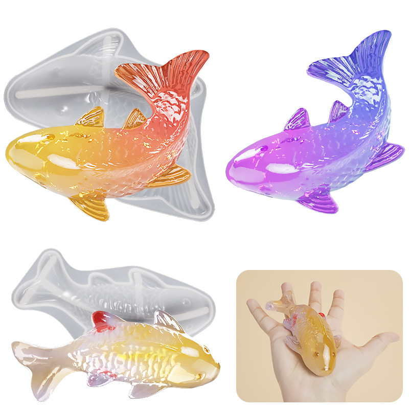 3D Koi Fish Shaped Epoxy Resin - Fish Aquarium Home 评论和价格