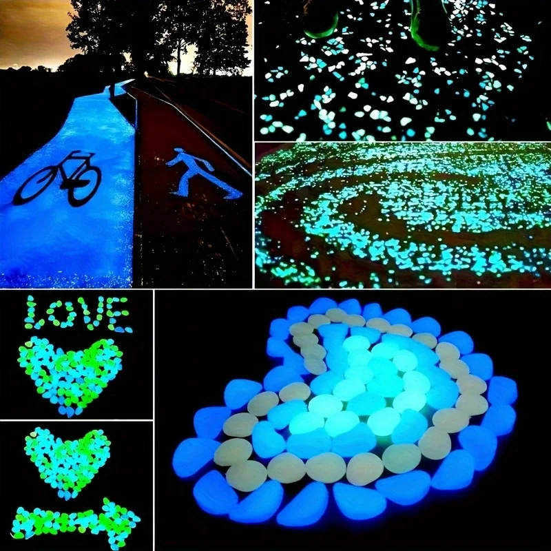 500Pcs Glow in The Dark Garden - Fish Tank Gravel 评论和价格
