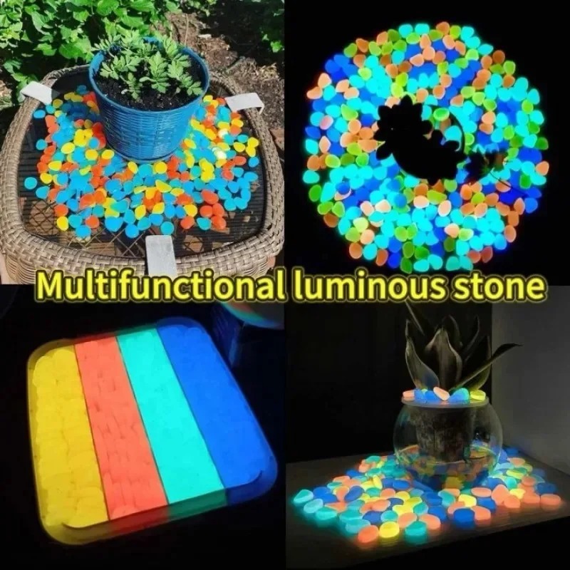 100-1000PCS Luminous Stone Gar - Fish Tank Gravel 评论和价格