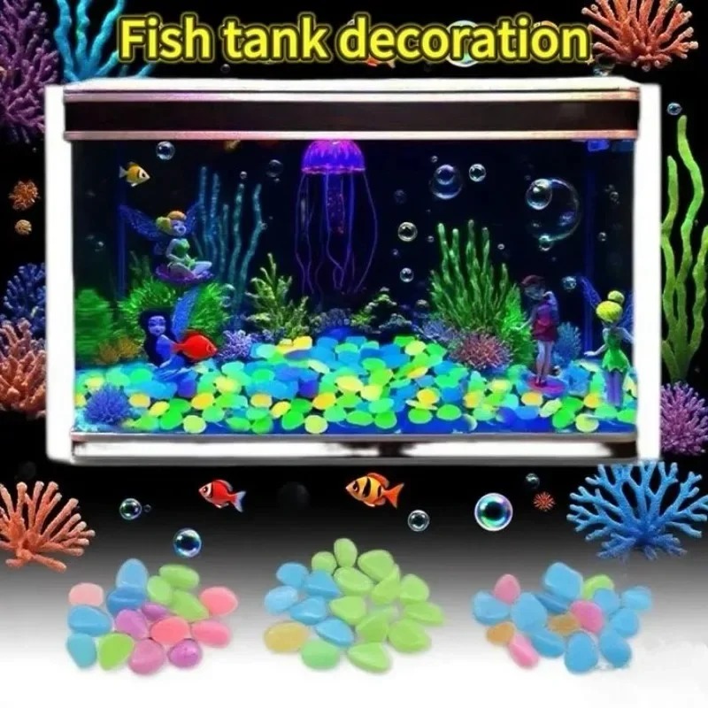 100-1000PCS Luminous Stone Gar - Fish Tank Gravel 评论和价格